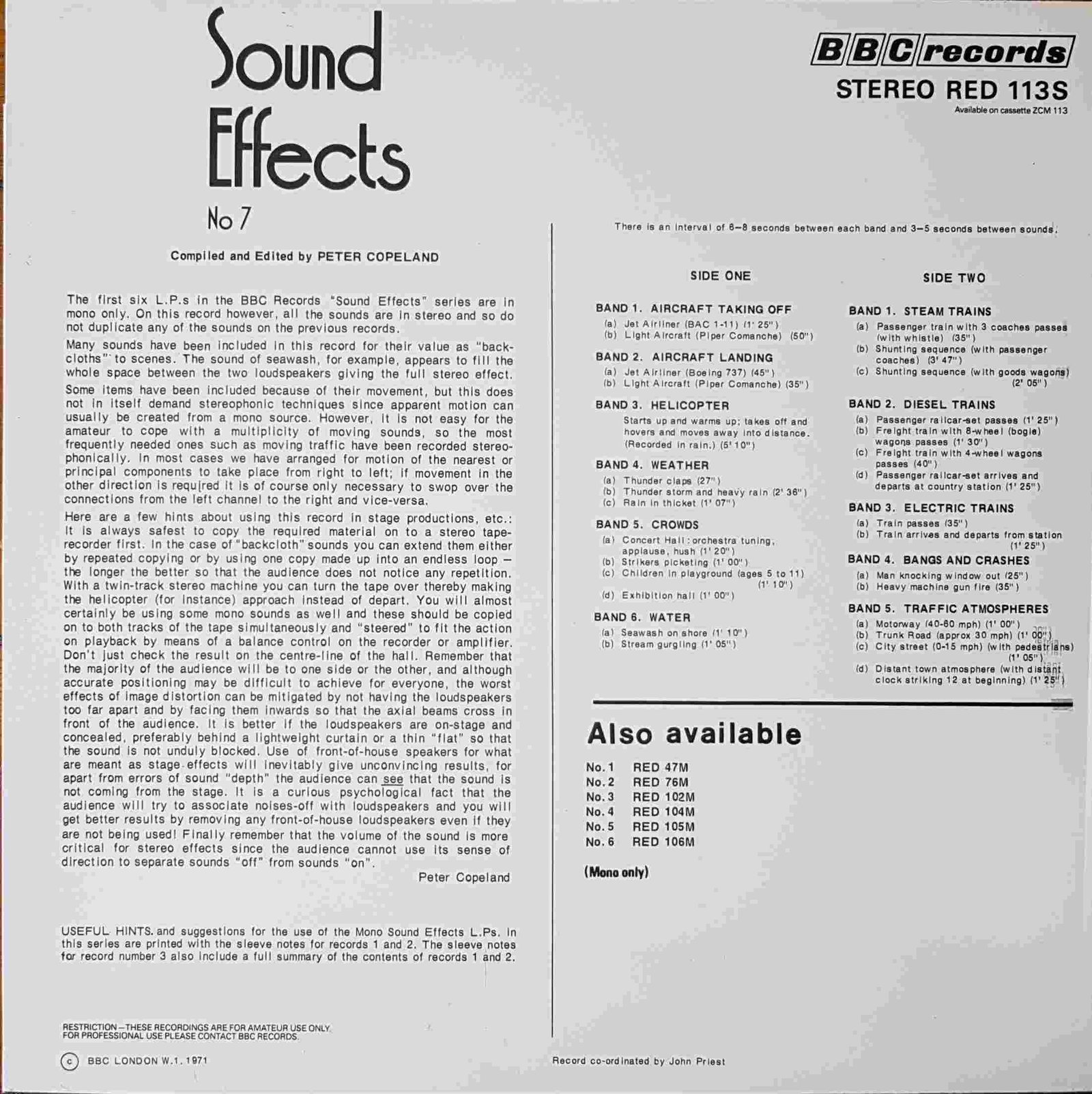 Back cover of RED 113